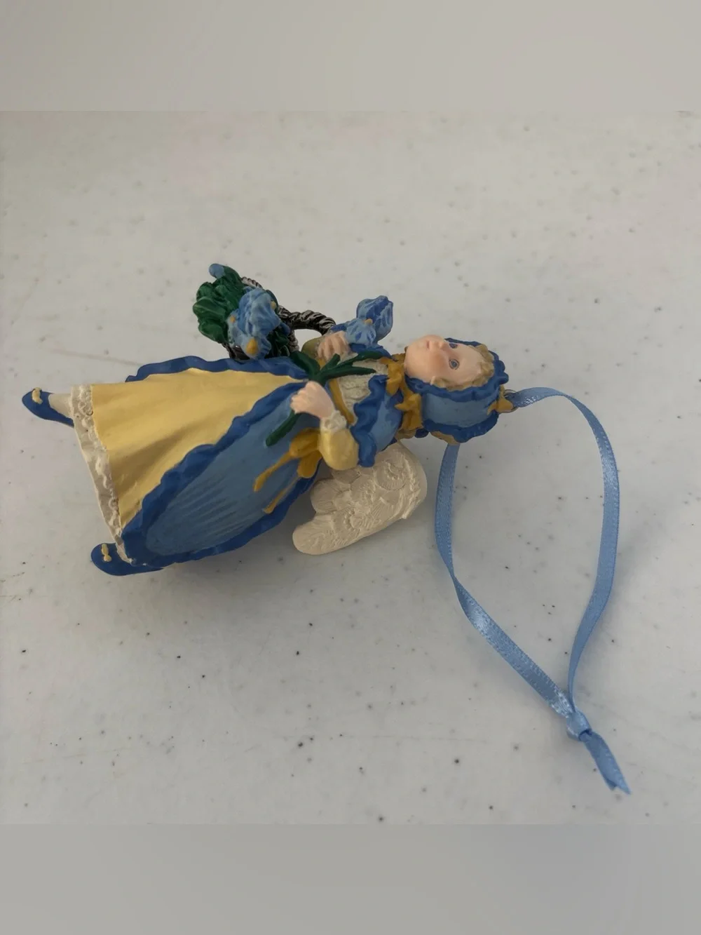 Hallmark Iris Angel Ornament - Blue and Yellow